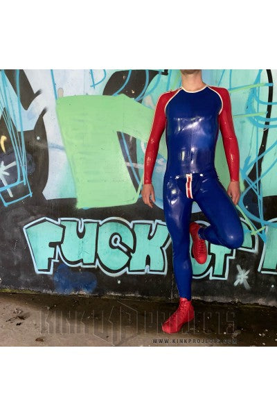 Male 'Sportsman' Round Neck Catsuit With Codpiece