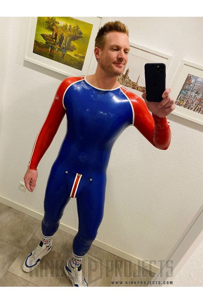 Male 'Sportsman' Round Neck Catsuit With Codpiece