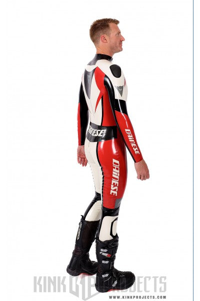 eurocat latex Herren-Motorradanzug aus Gummi mit Logo