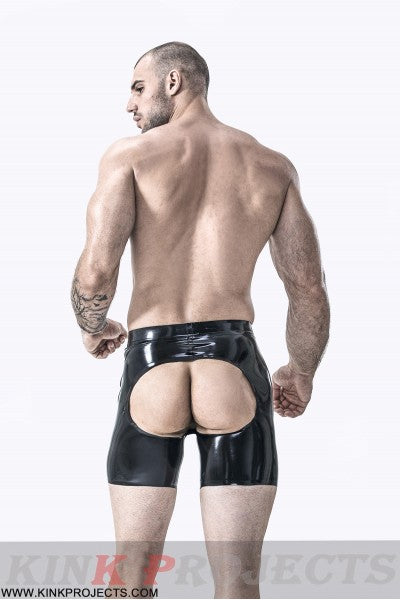 eurocat latex Male Codpiece & Bum Hole Shorts