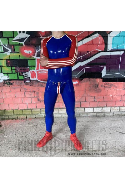 Male 'Sportsman' Round Neck Catsuit With Codpiece