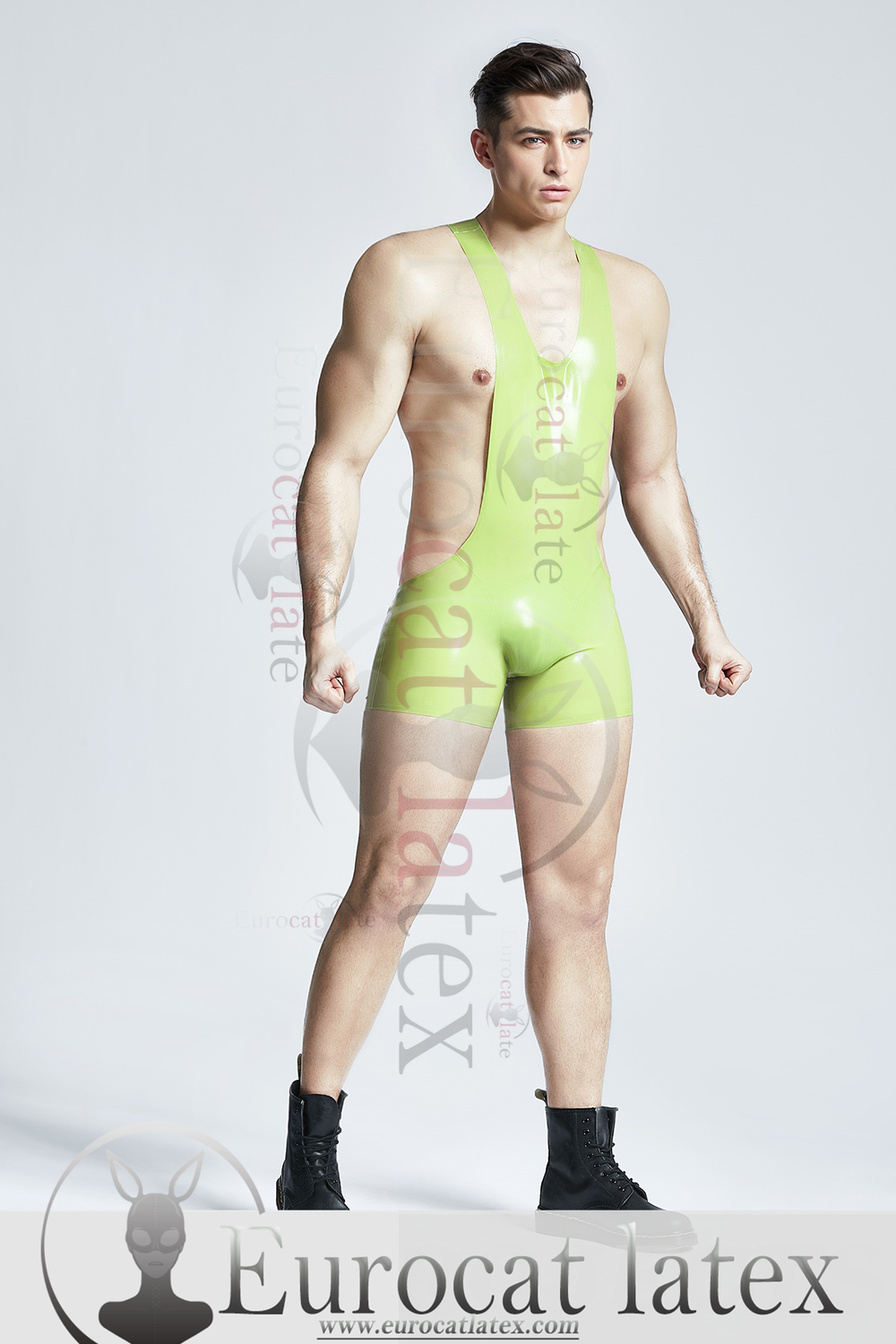 eurocat latex Male 'Singlet-ard' Leotard