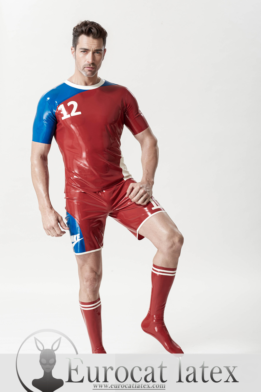 eurocat latex Male Footballer rubber Outfit