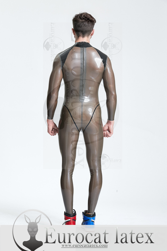 Männlicher 'Platinium' Latex-Catsuit