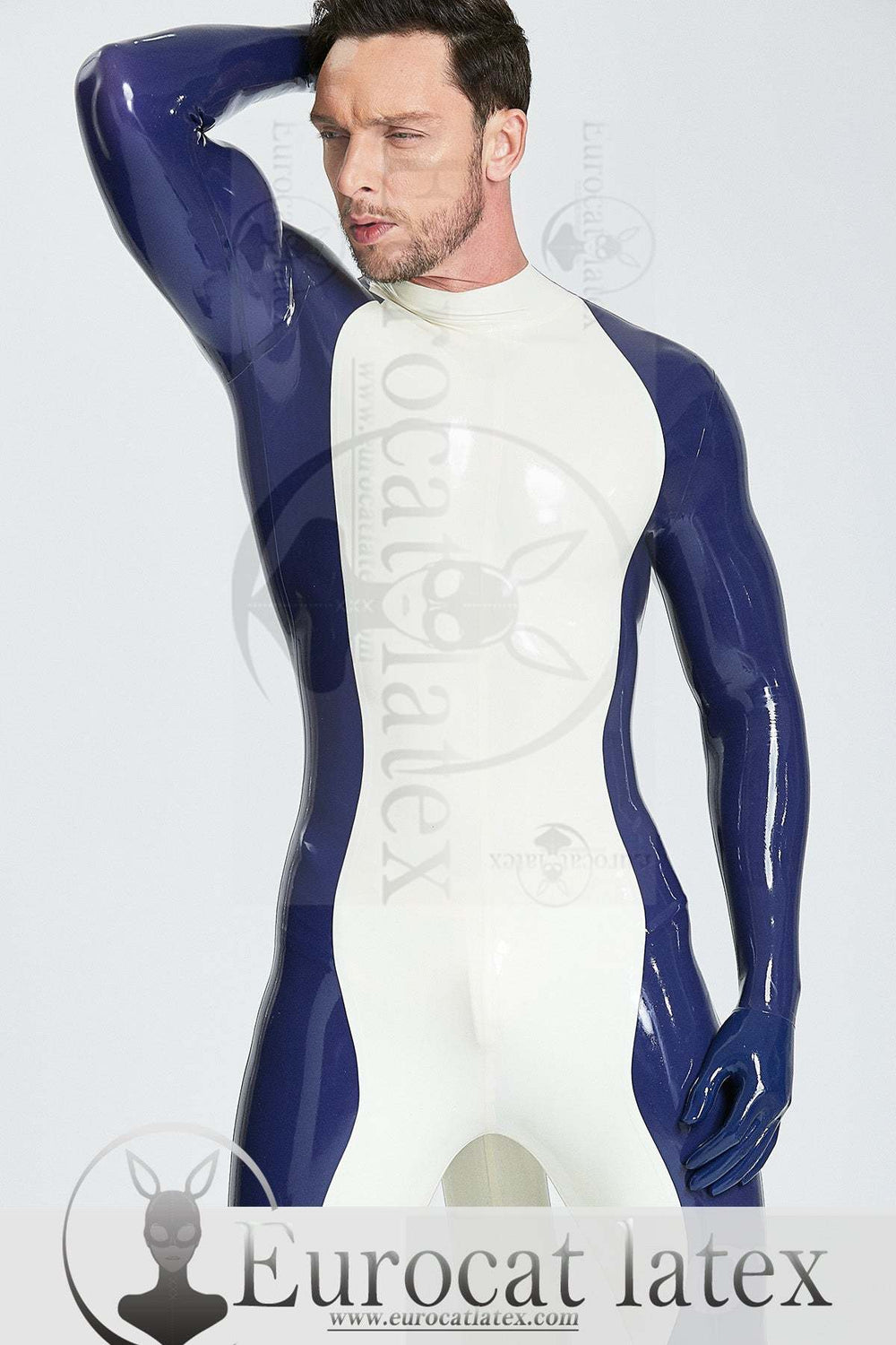 Male 'Purr-fect' Inflated Tail Catsuit With Feet & Gloves