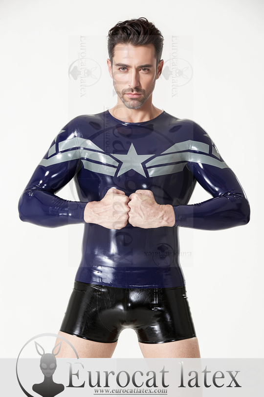 eurocat latex Male 'Star Blazer' Long-Sleeved T-shirt